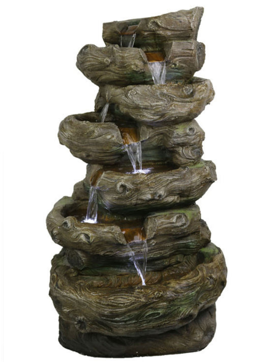 Spurt- Log Rock Lighting Water Feature Fountain 94cm