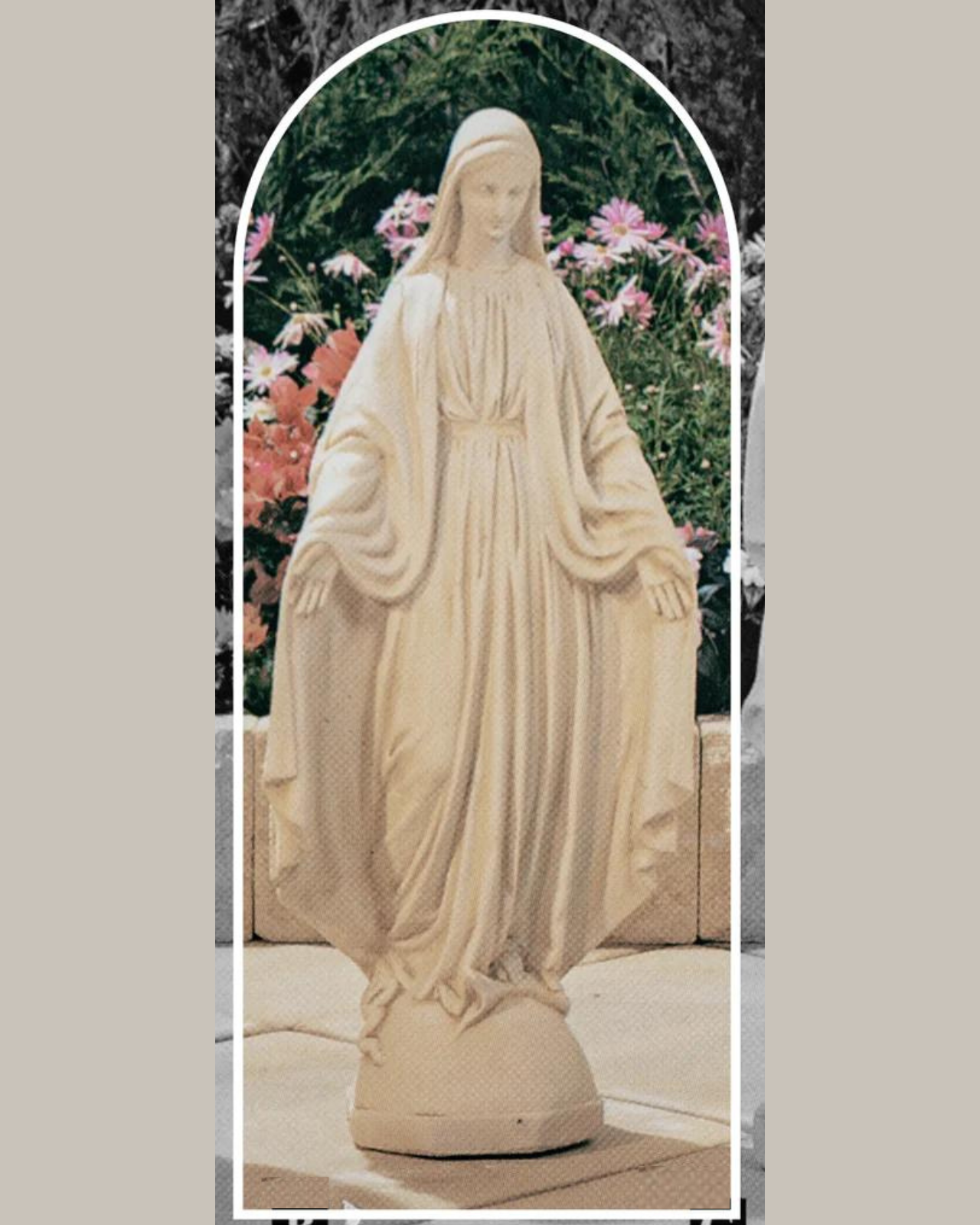 Statue of Mary - Concrete Limestone Cement Garden Statue 72cm- Australia