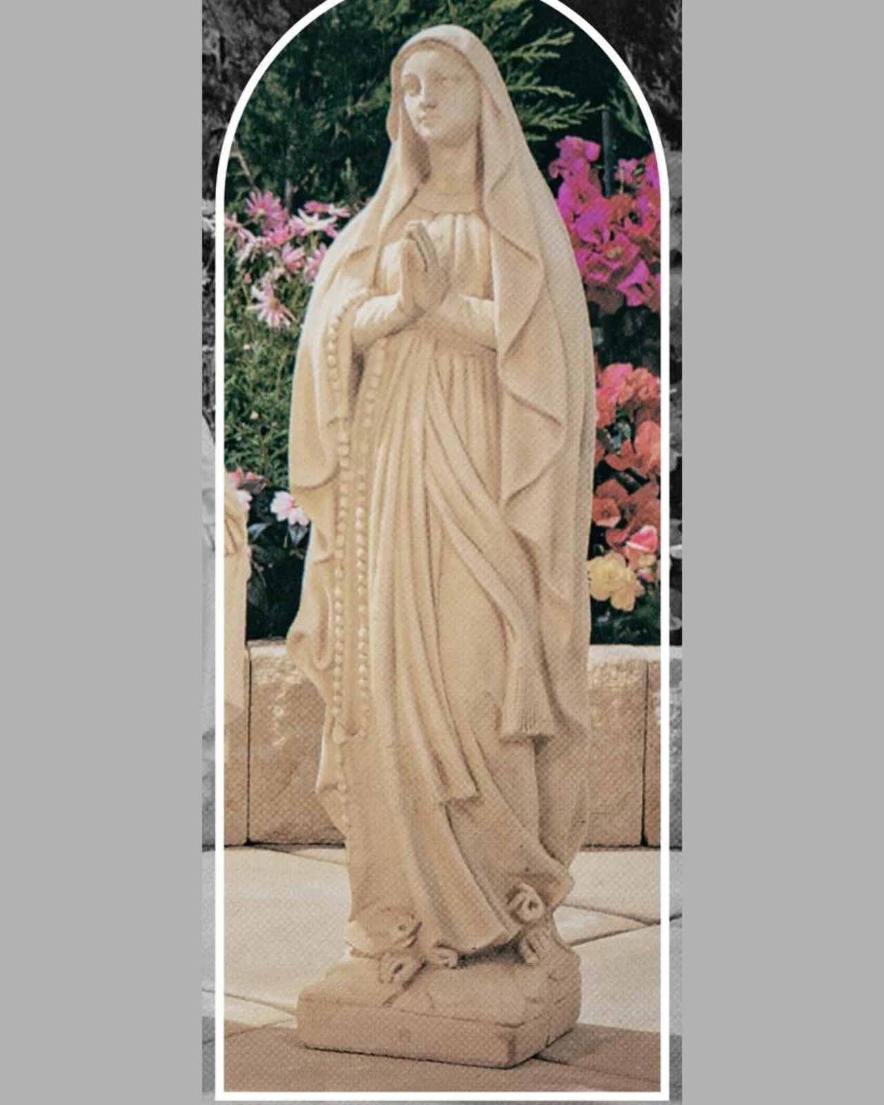 Statue of Mary - Concrete Limestone Cement Garden Statue 80cm- Australia