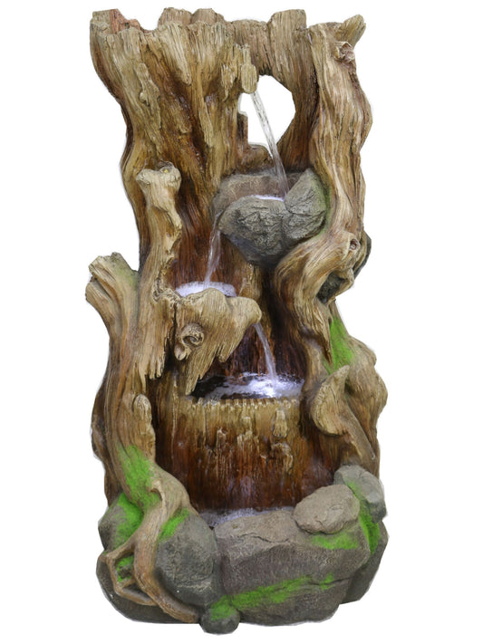 Storm- Log Rock Lighting Water Feature Fountain 102cm