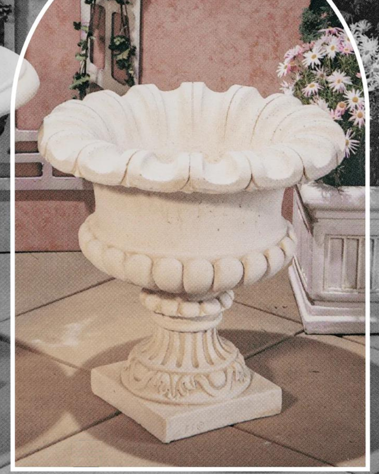 Trento Classic Concrete Limestone Water Feature Urn