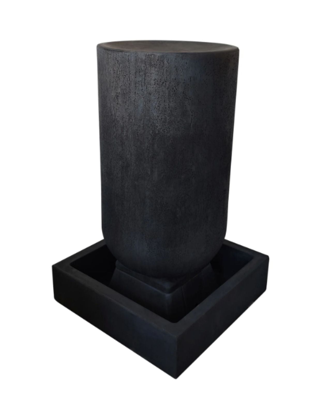 Shimmer - Modern Pillar Water Feature with pond base