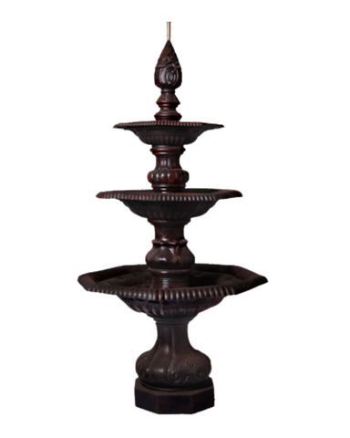 Raindrop - 3 Tier Octagonal Cast Iron Water Fountain 210cm