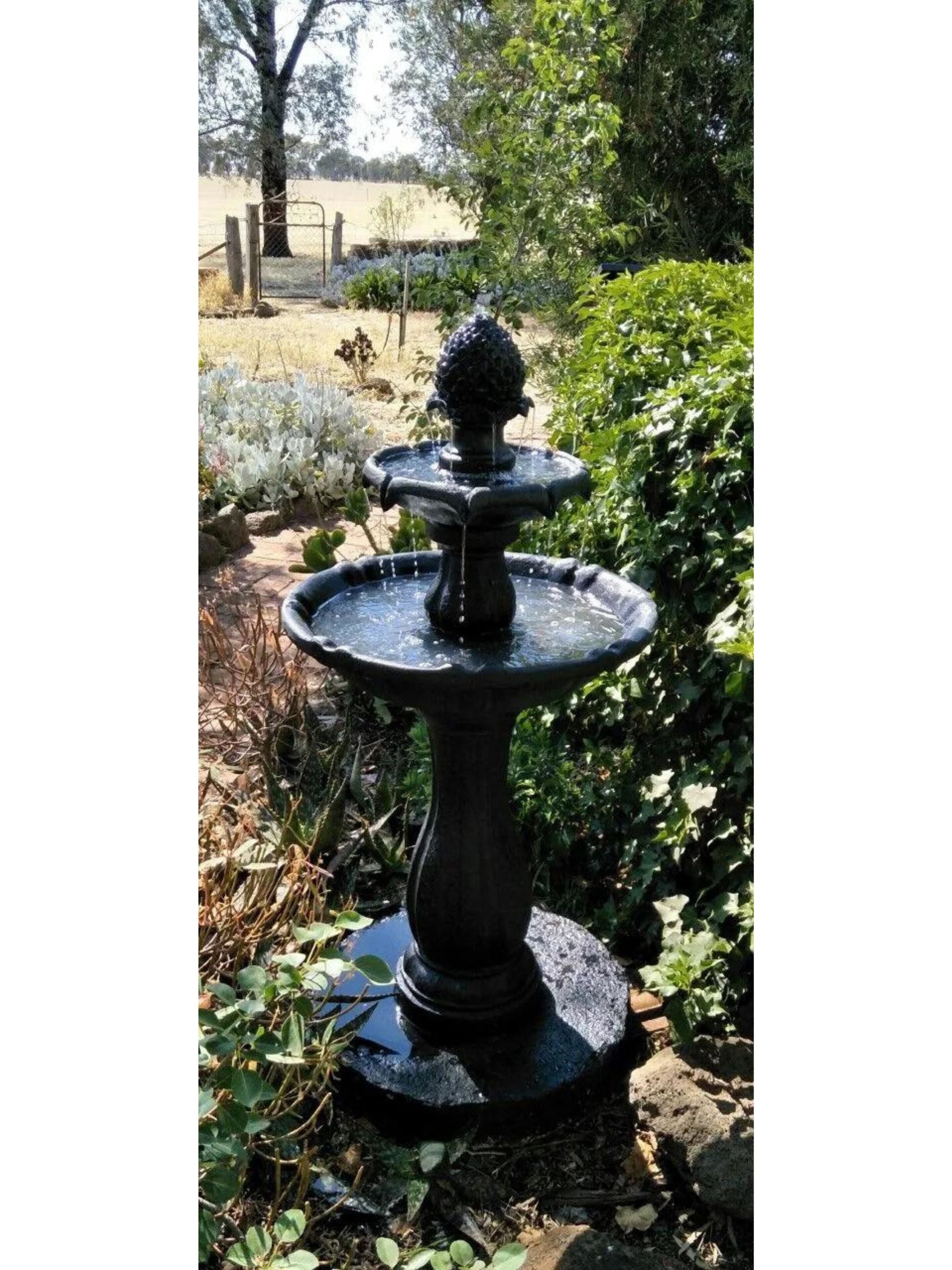 Utopia - Solar 3 Tier Bird Bath Water Fountain