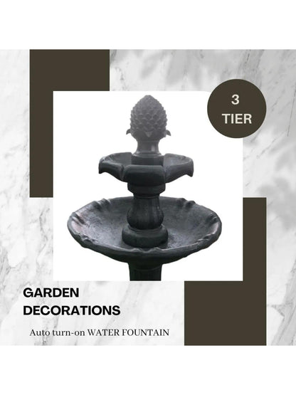 Utopia - Solar 3 Tier Bird Bath Water Fountain