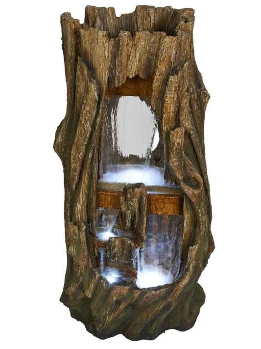 Veer - Log Rock Lighting Water Feature Fountain 100cm