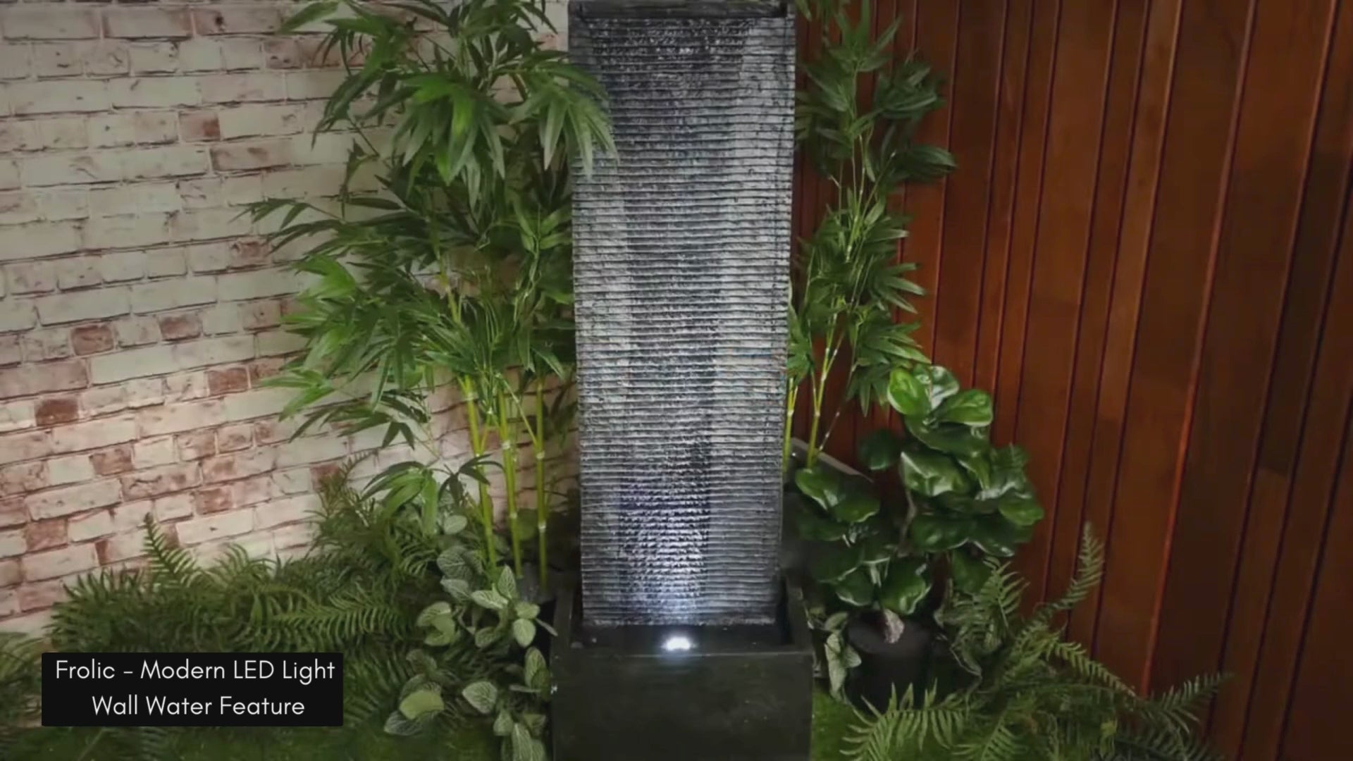 Frolic - Modern LED Light Wall Water Feature