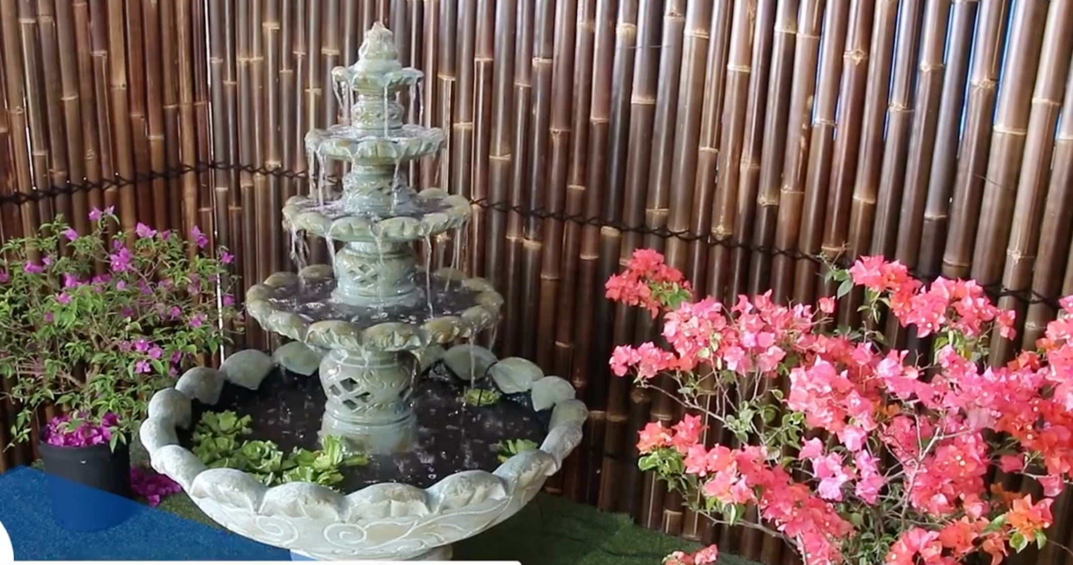 Lembah - Balinese Concrete 4 Tier Water Feature