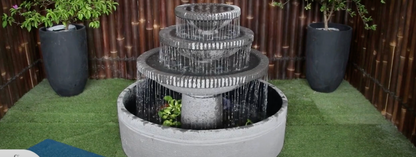 Jalang - Balinese Concrete 3 Tier Pond Bowl Water Feature