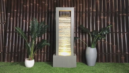 Rain Curtain Shower Modern Wall LED Light Water Feature