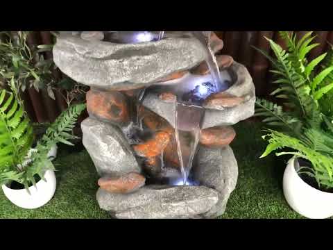 Haven Rock Cascading LED Light Water Feature
