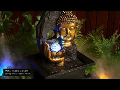 Metta - Buddha LED Light Tabletop Water Feature 40cm