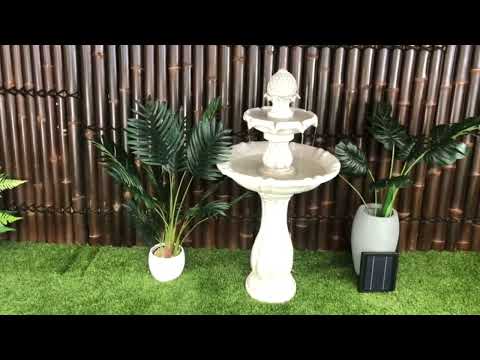 Hydroscape - Solar 3 Tier Bird Bath Water Fountain