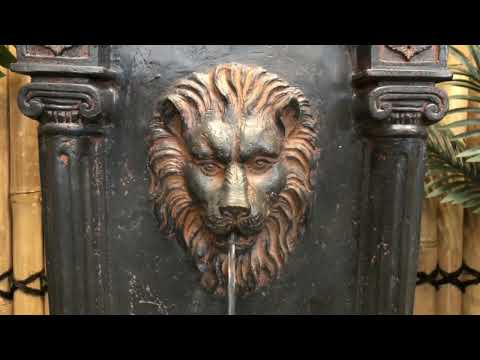 RegalRoar - Lion Face Solar LED Light Water Feature