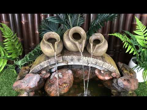 Aqua Spire - 3 Pots Rocks LED Light Water Feature