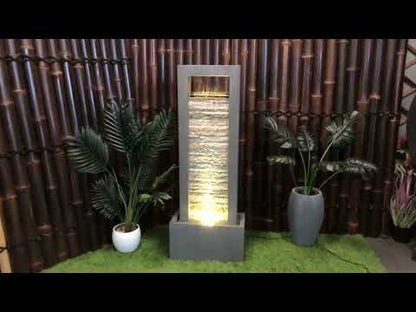 Rain Curtain Shower Modern Wall LED Light Water Feature