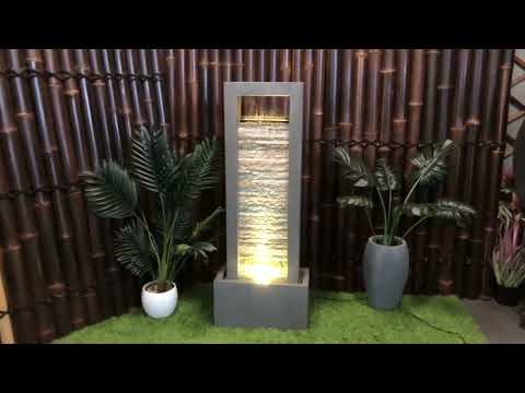 Rain Curtain Shower Modern Wall LED Light Water Feature