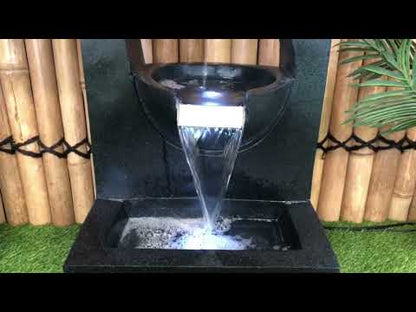 Delta - Cascading 2 Bowls LED Light Water Feature