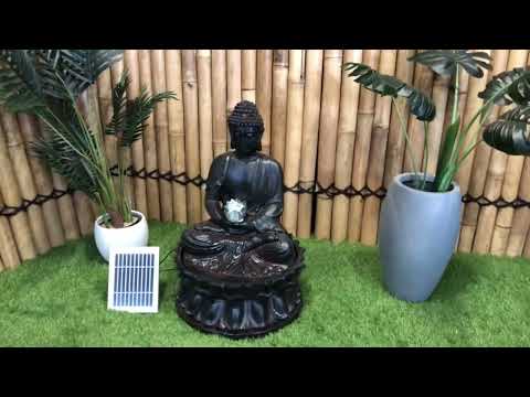 Buddha Bliss - Solar Buddha LED Light Water Feature