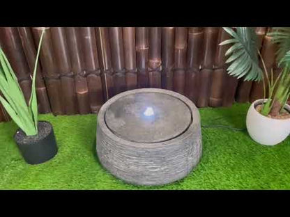 Rivulet - Bubbling Circle LED Light Water Feature