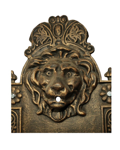 Jungle's Jewel - Lion Cast Iron Wall Water Fountain