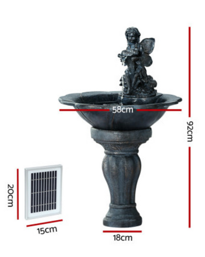 "Zenith"- Cascading LED Solar Garden Water Fountain