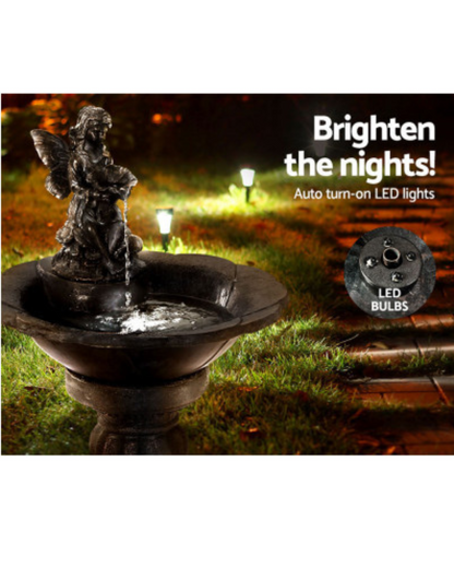 "Zenith"- Cascading LED Solar Garden Water Fountain