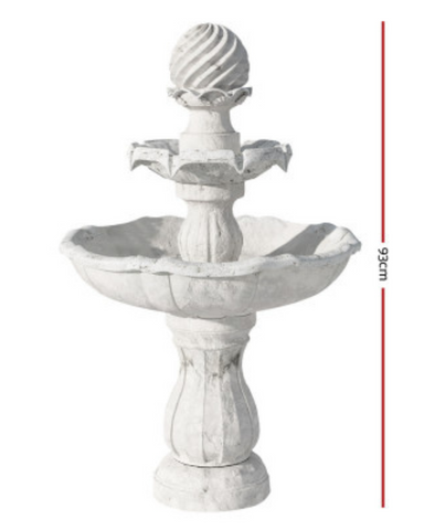 "Radiance"- 3 Tier Solar Bird Bath Water Fountain