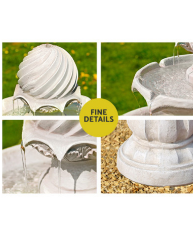 "Radiance"- 3 Tier Solar Bird Bath Water Fountain