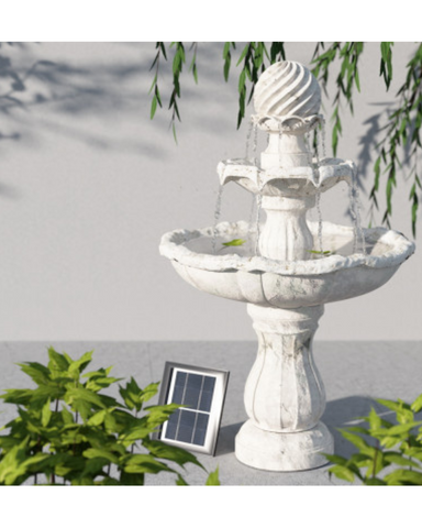 "Radiance"- 3 Tier Solar Bird Bath Water Fountain