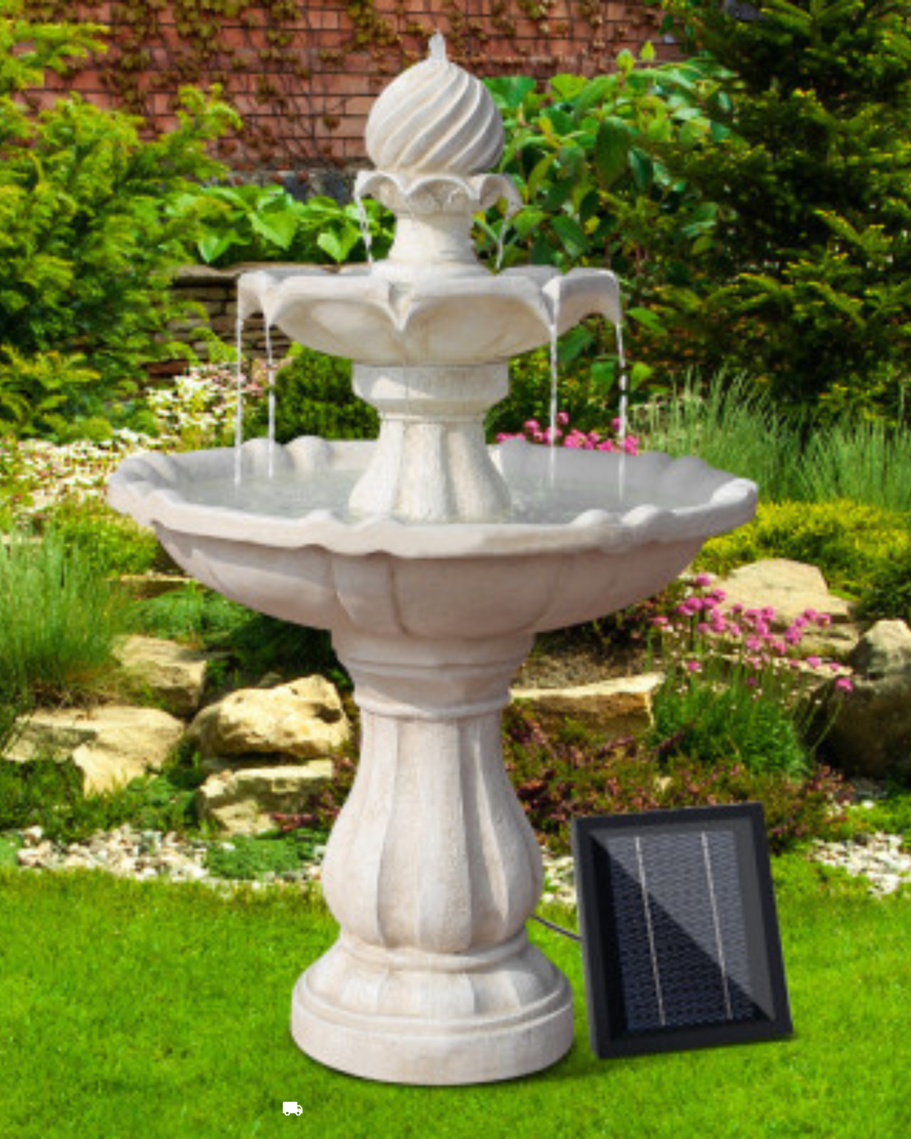 "Radiance"- 3 Tier Solar Bird Bath Water Fountain