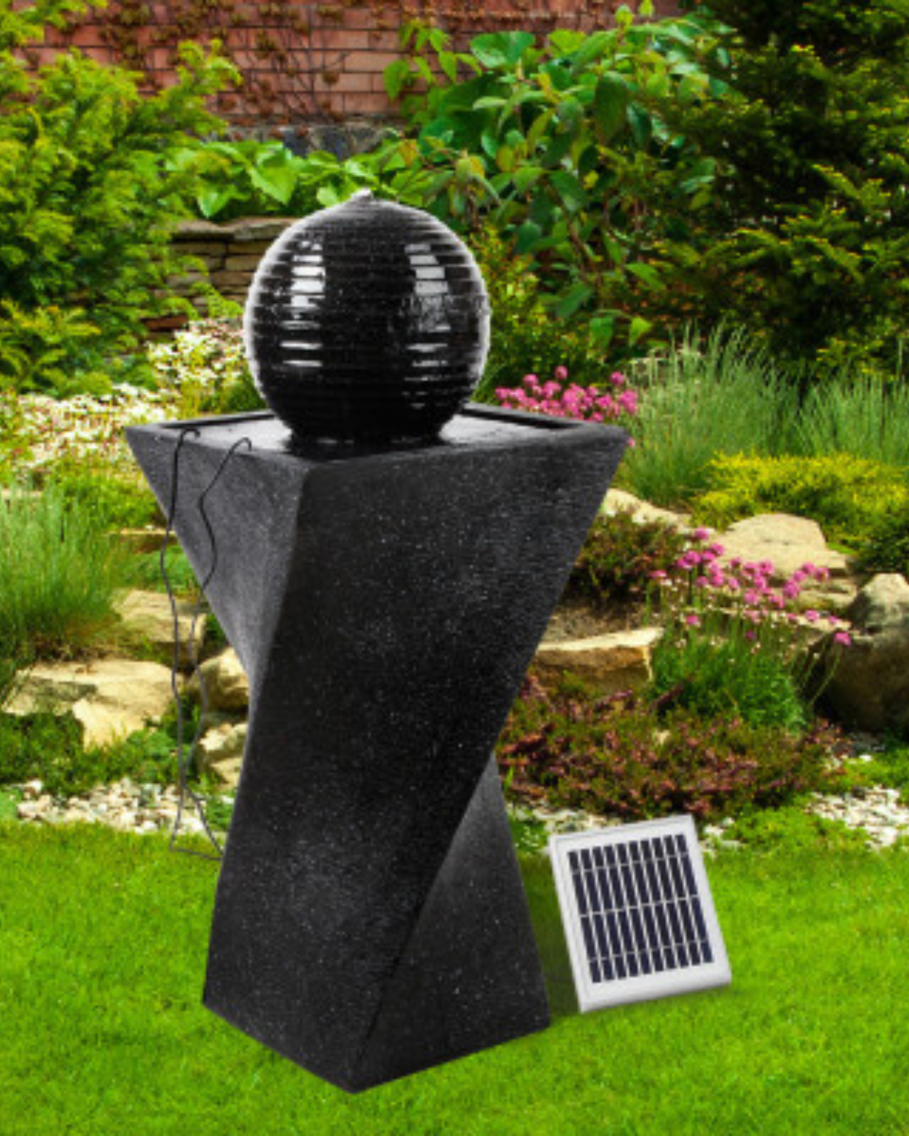 "Basin"- Twist style LED Solar Water Feature